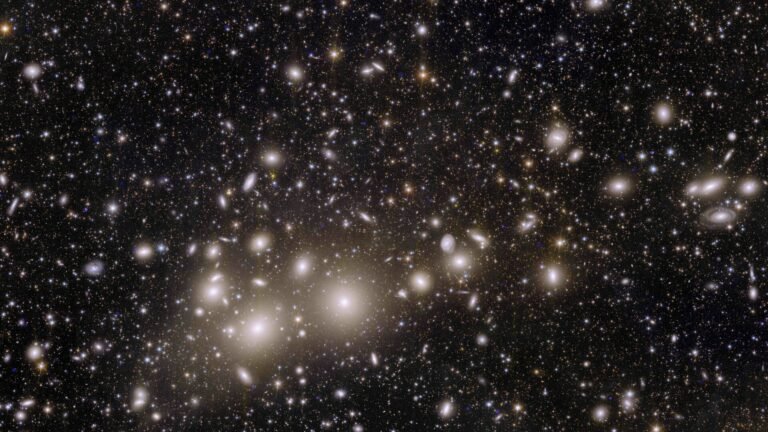 Conjunto de galáxias Perseus fotografado pelo Euclid