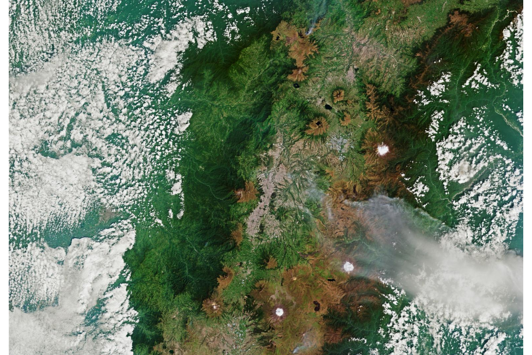 A paisagem vulcânica de Quito